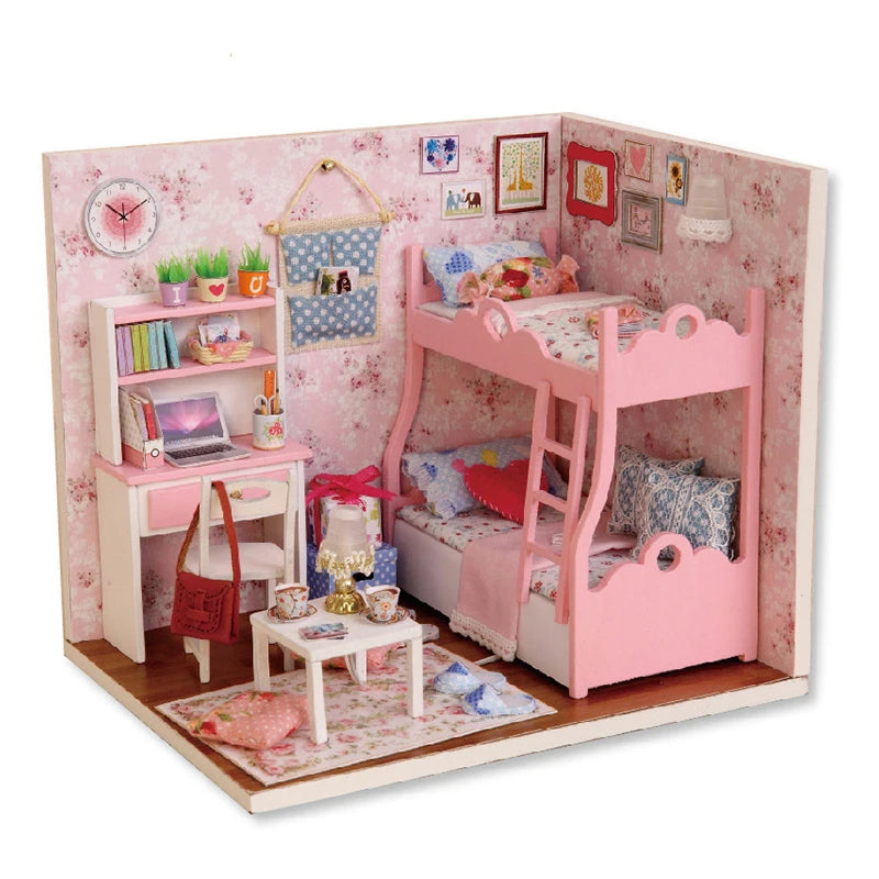 Kit de quarto em miniatura DIY, opções de modelos