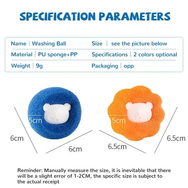 Laundry Balls Pet Hair Collector for Washing Machine Reusable Laundry Lint Catcher Removes Lint From Clothes Pet Cat Accessories 