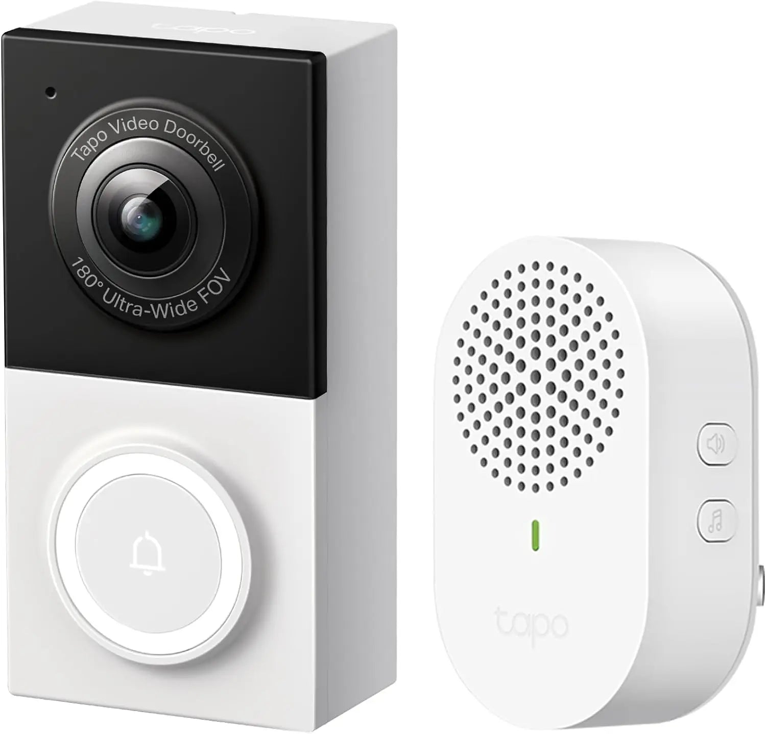 2K smart videodørklokke med 180° synsfelt, AI-detektion og natfarve
