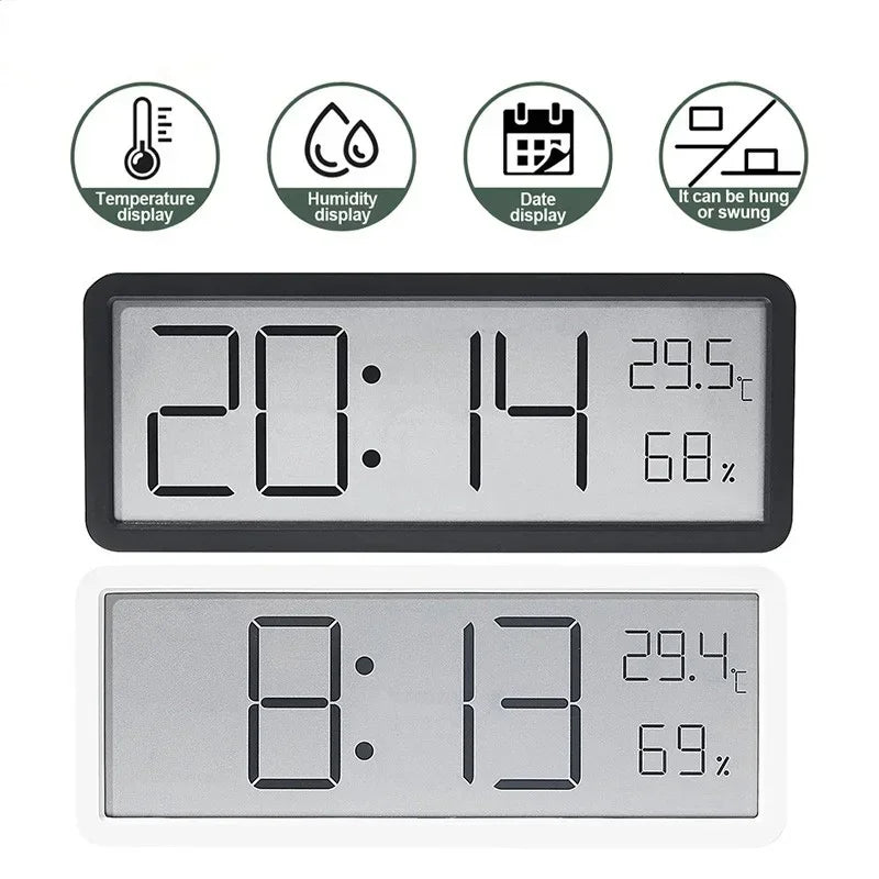 Digital Wall and Desk Clock with Climate Display