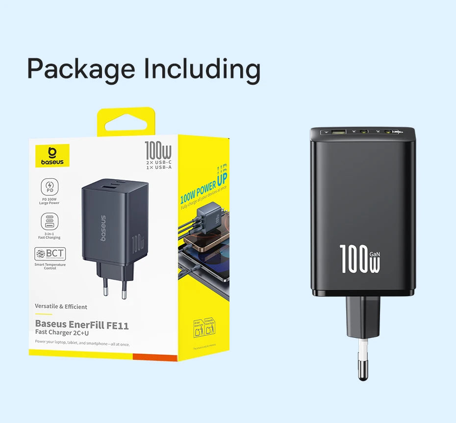 Baseus 100W GaN Fast Charger 2C+U