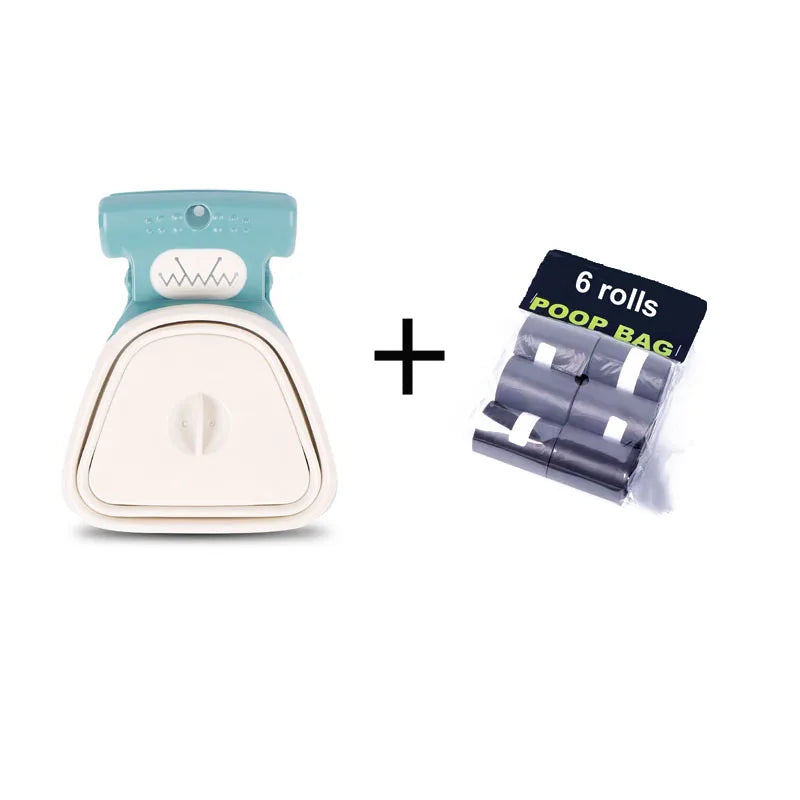 Dog Pet Travel Foldable Pooper Scooper With 1 Roll Decomposable bags Poop Scoop Clean Pick Up Excreta Cleaner 