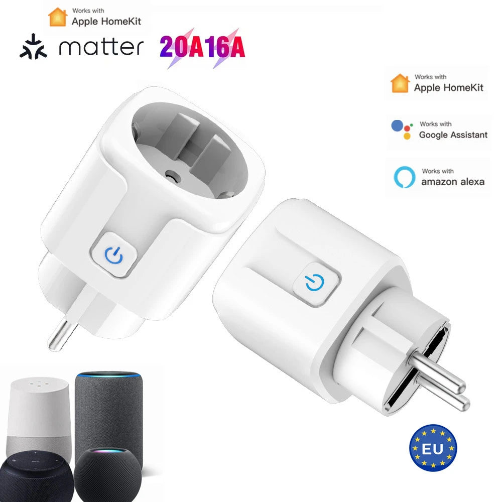 Enchufe inteligente Matter WiFi con enchufe EU