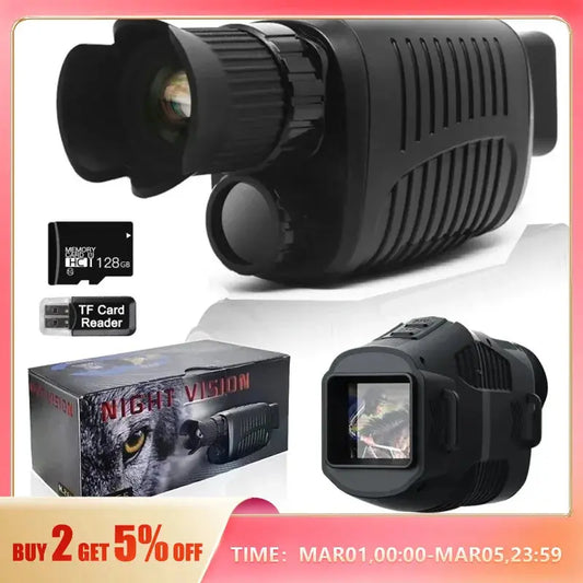 Monocular Night Vision Device 1080P HD Infrared Camera 5X Digital Light Zoom Hunting Telescope Outdoor Search Full Darkness 300m Spy-shop.com