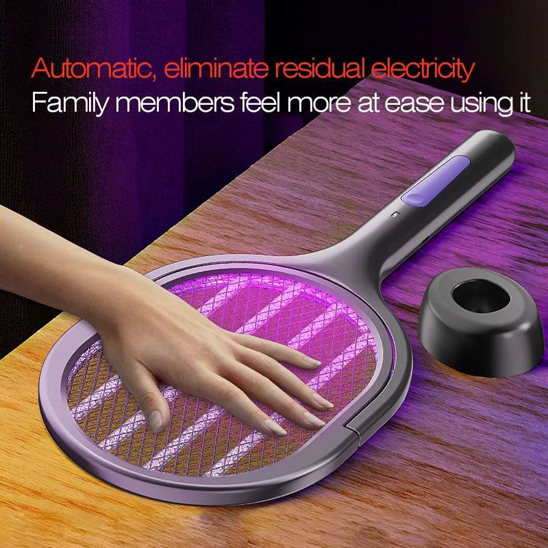 Extendable Electric Mosquito Swatter and Lamp