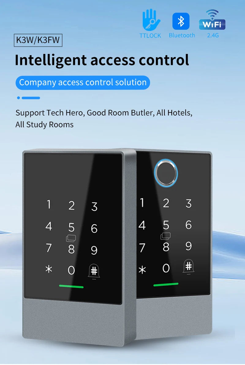 Akıllı WiFi ve Bluetooth Kapı Kilidi Tuş Takımı, Uygulama Kontrollü Erişim