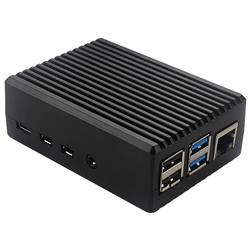 Skal till Raspberry Pi 4 Model B med dubbla minikylfläktar, skyddande kylhölje i aluminiumlegering för RPi 4 4B