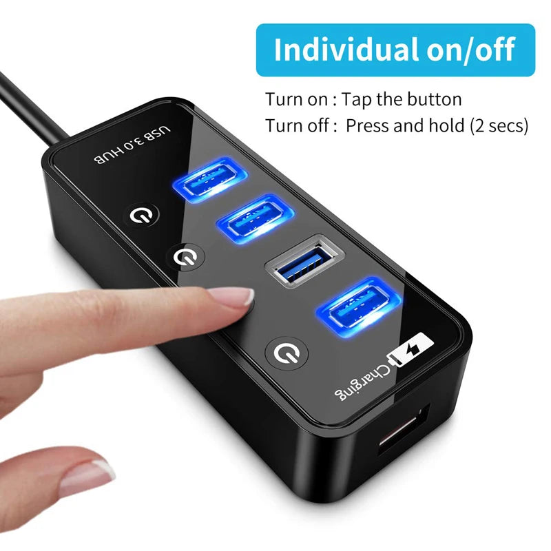 4-Port Switched USB Hub, Power Adapter Options