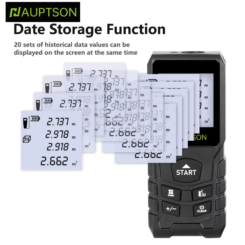 HAUPTSON 70/100M Laser Rangefinder Distance Meter Rangefinder Laser Tape Range Finder Building 