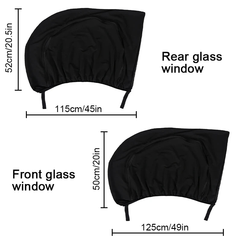 SEMETAL Car Window Shade Side Window Sun Shade Breathable Mesh With Zipper Car Window Screen Covers Universal Fit for Mos Cars