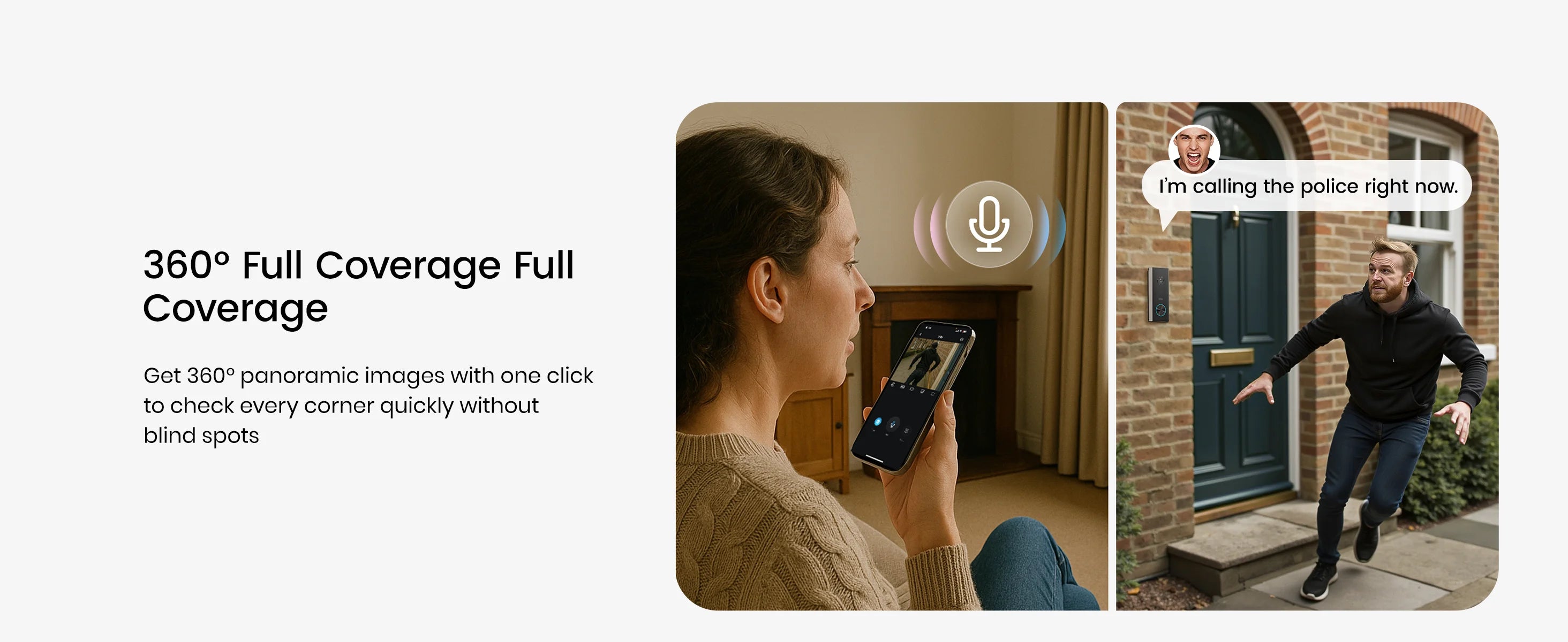 DEKCO 3MP WiFi Video Doorbell with 2-Way Audio and AI Detection
