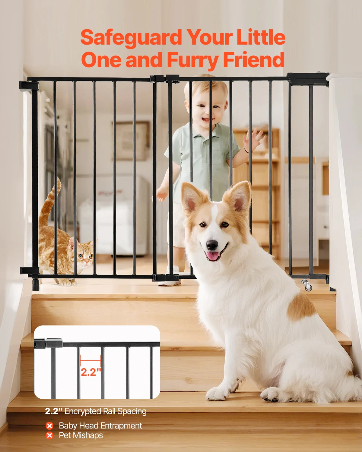 Adjustable Baby Gate for Child and Pet Safety