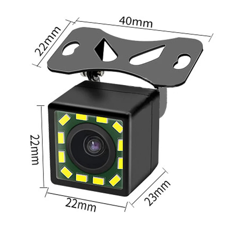 Car Rear View Camera 4/8/12 LED Night Vision Reversing Wide-angle Waterproof HD Reversing Image Universal Support Display 