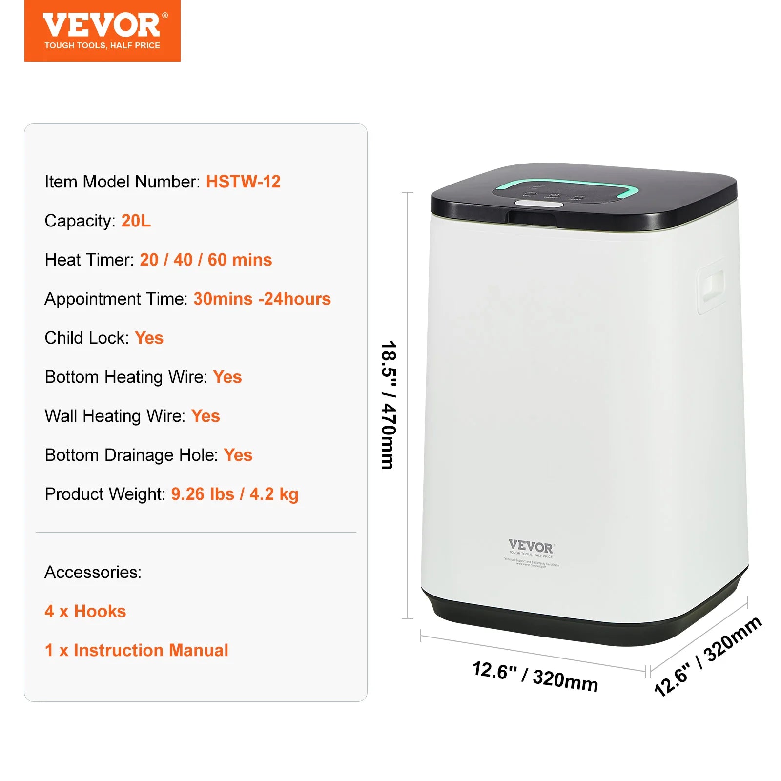 Towel Warmer Bucket with Timer, LED & Large Capacity (20L–35L)