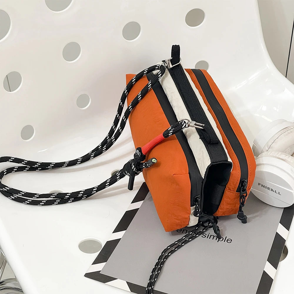 Nylon Crossbody Water Bottle Bag, Lightweight Shoulder Sling