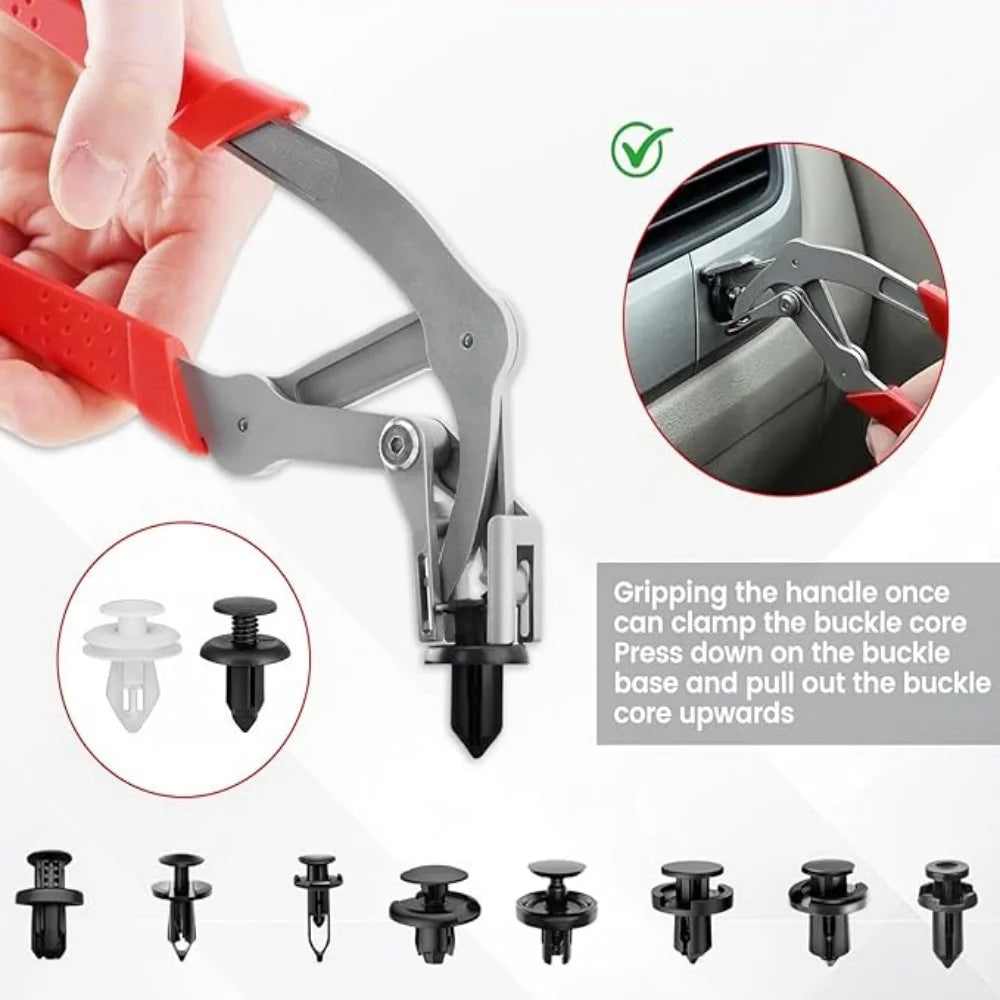 Spring-Assisted Automotive Clip Removal Pliers