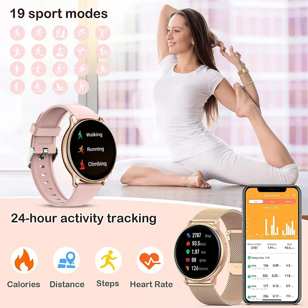 MEVADEN Bluetooth Call Smart Watch Women Custom Dial Watches Men Sport Fitness Tracker Heart Rate Smartwatch For Android IOS Y22 