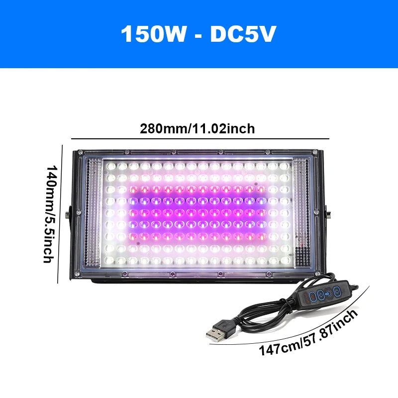 USB LED Grow Light with Adjustable Brightness