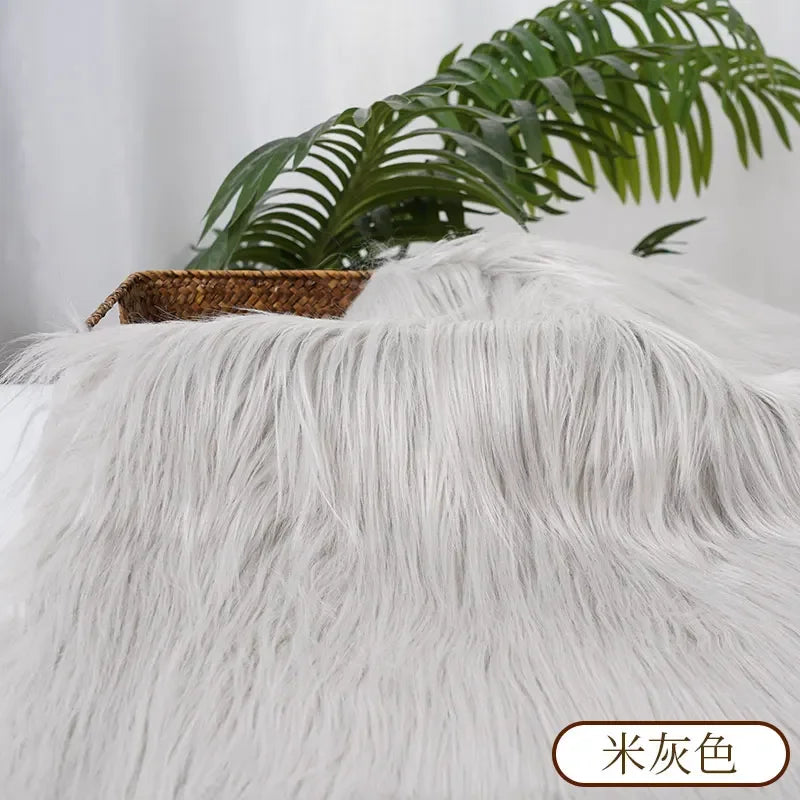 25x45cm Long Hair Faux Fur Fabric For Animal Suit DIY Doll Hair Beard Craft Making Material Patchwork Garment Sewing Accessories 