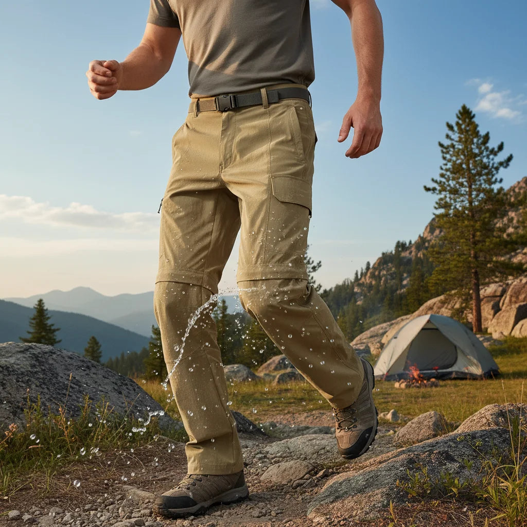 Pantalon de randonnée pour homme Fanuocetar amovible, sèche rapidement, camping, trekking, activités outdoor, pantalon stretch résistant aux rayures