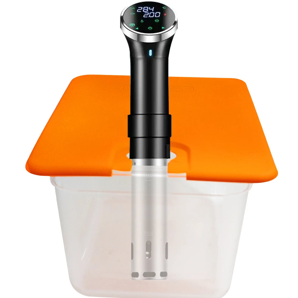 11 L Sous Vide Container with Orange Silicone Lid