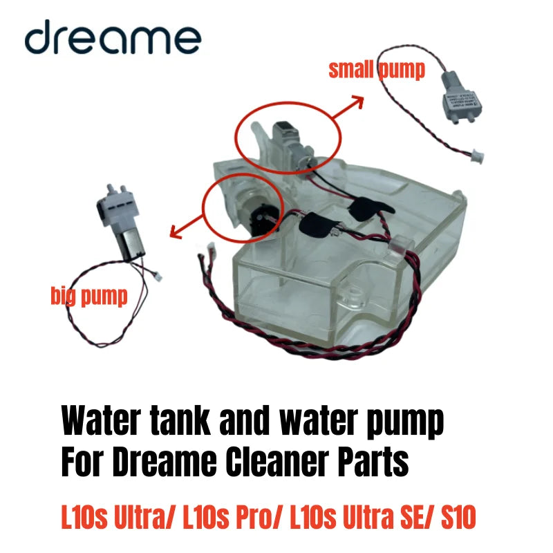 Water Tank and Pump Motor for Dreame L10 Ultra, L10s Ultra and S10
