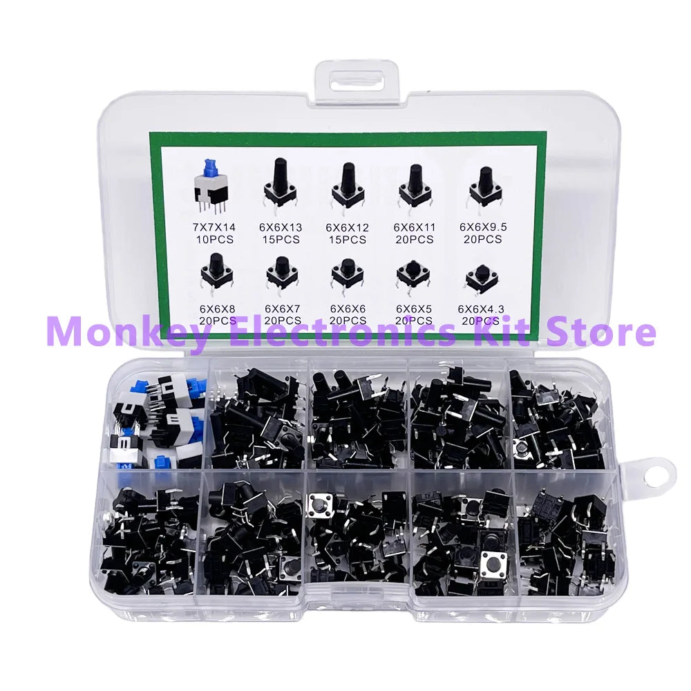 Assortiment de boutons-poussoirs tactiles