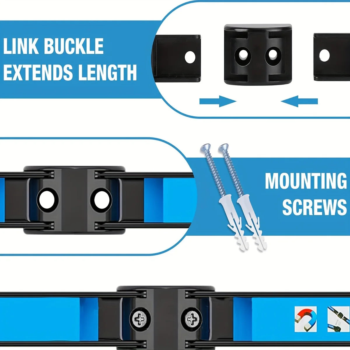 Magnetic Tool Holder Bar - Size Options