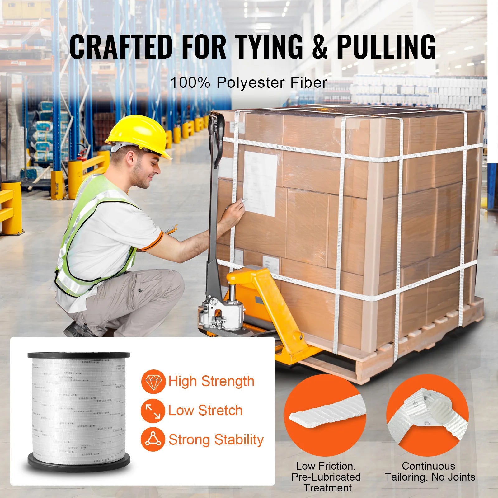 Polyester Pull Tape Flat Rope for Cable Pulling and Conduit Work