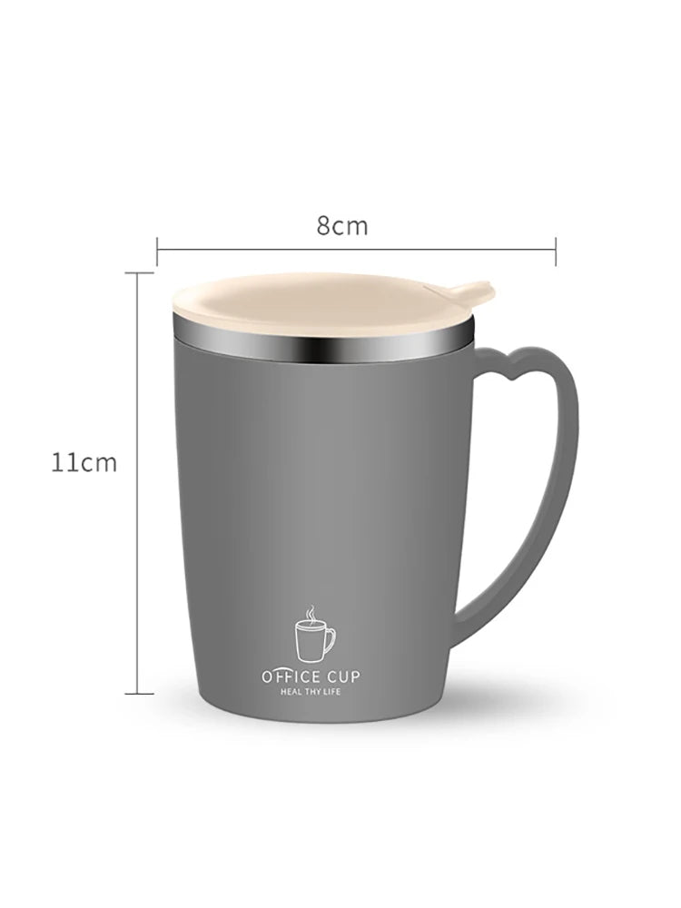 Portable Thermal Water Bottle 350ml Thermos Mug 304 Stainless Steel Coffee Cup with Handle Leak-Proof Vacuum Flask Insulated Cup 