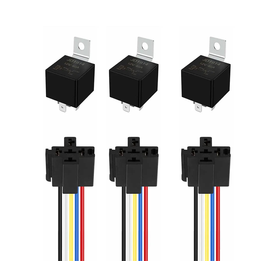 Relè a 5 pin da 12 V con cablaggio, 40 A