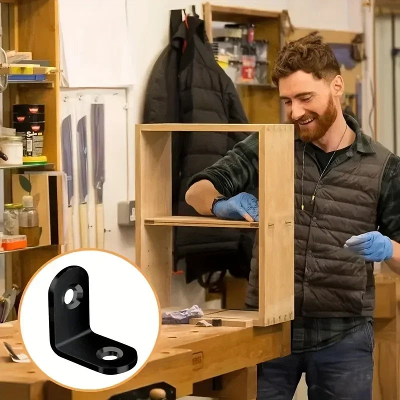 Hochbelastbare L-förmige Stahl-Eckwinkel, 12-teilig