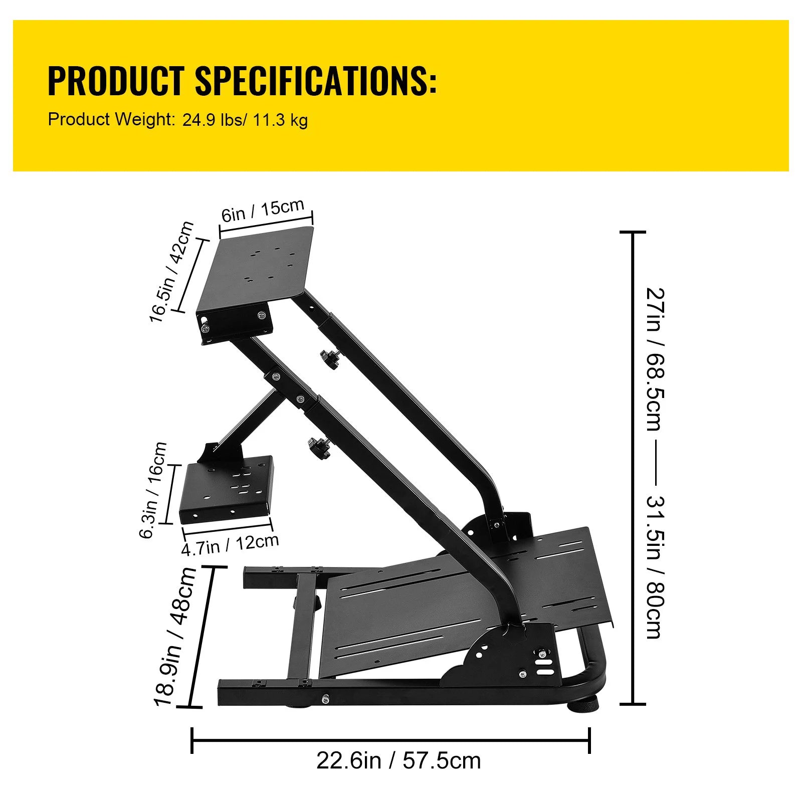 Racing Steering Wheel Stand with Shifter Mount