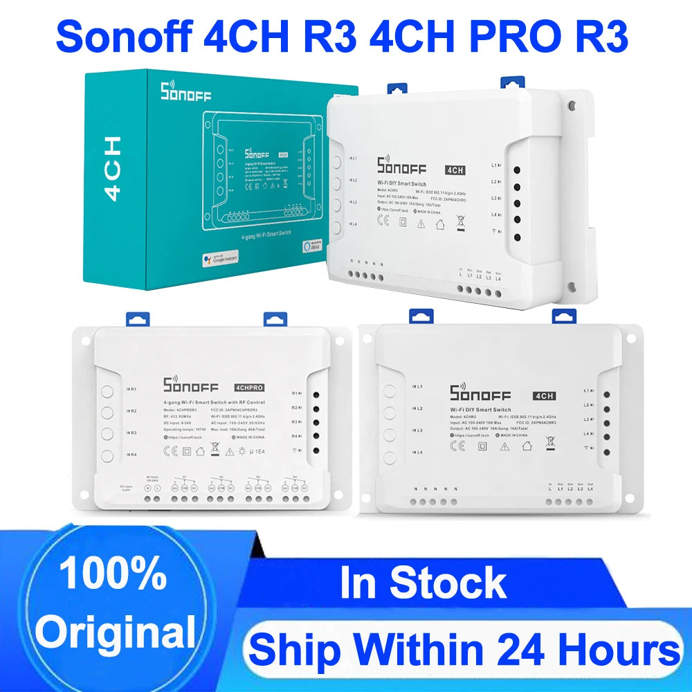 4CHR3 / 4CHPROR3 4-kanals Wi-Fi Smart Switch