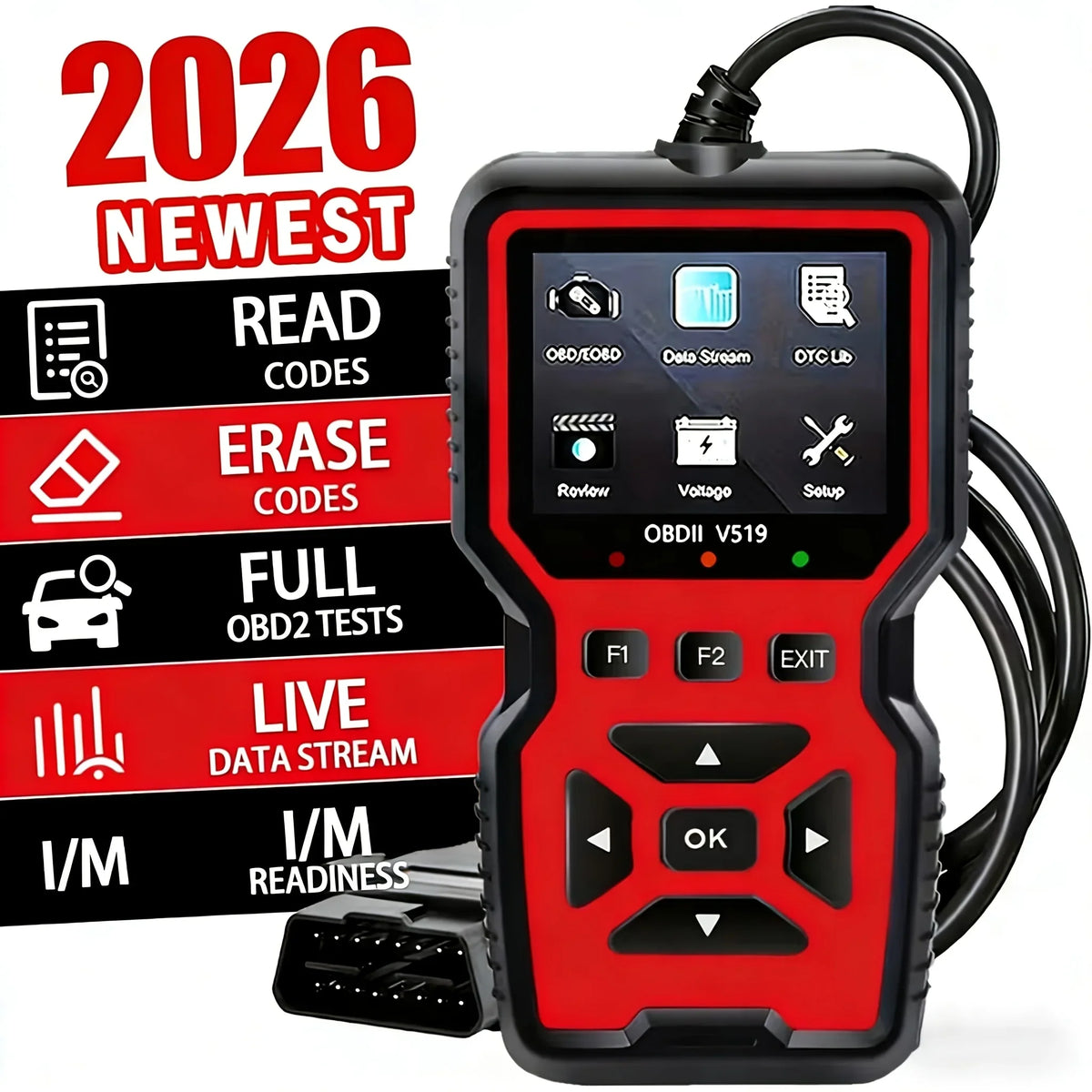 Žičani dijagnostički uređaj V519 za OBD-II