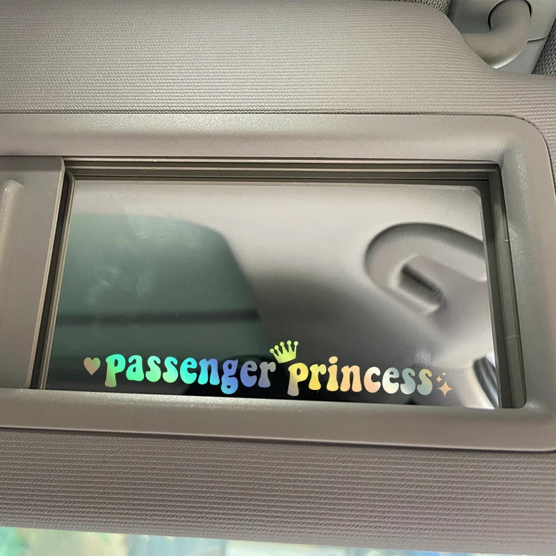 G216 15*2,3 CM Passagier prinzessin auto aufkleber lustige kreative aufkleber für auto rückspiegel