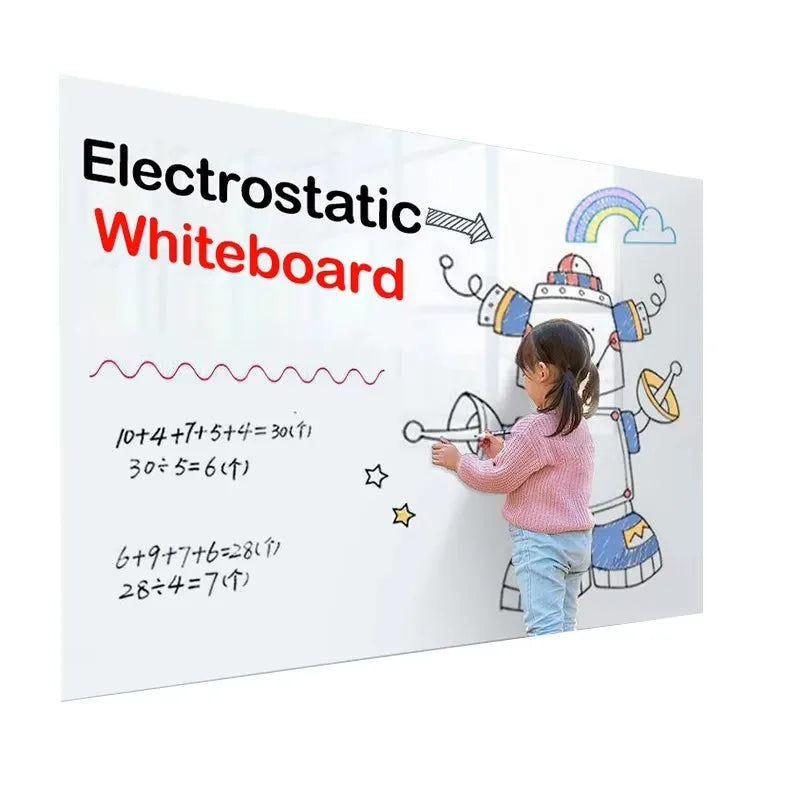 Static-Cling Dry-Erase Whiteboard Roll, 45cm Wide