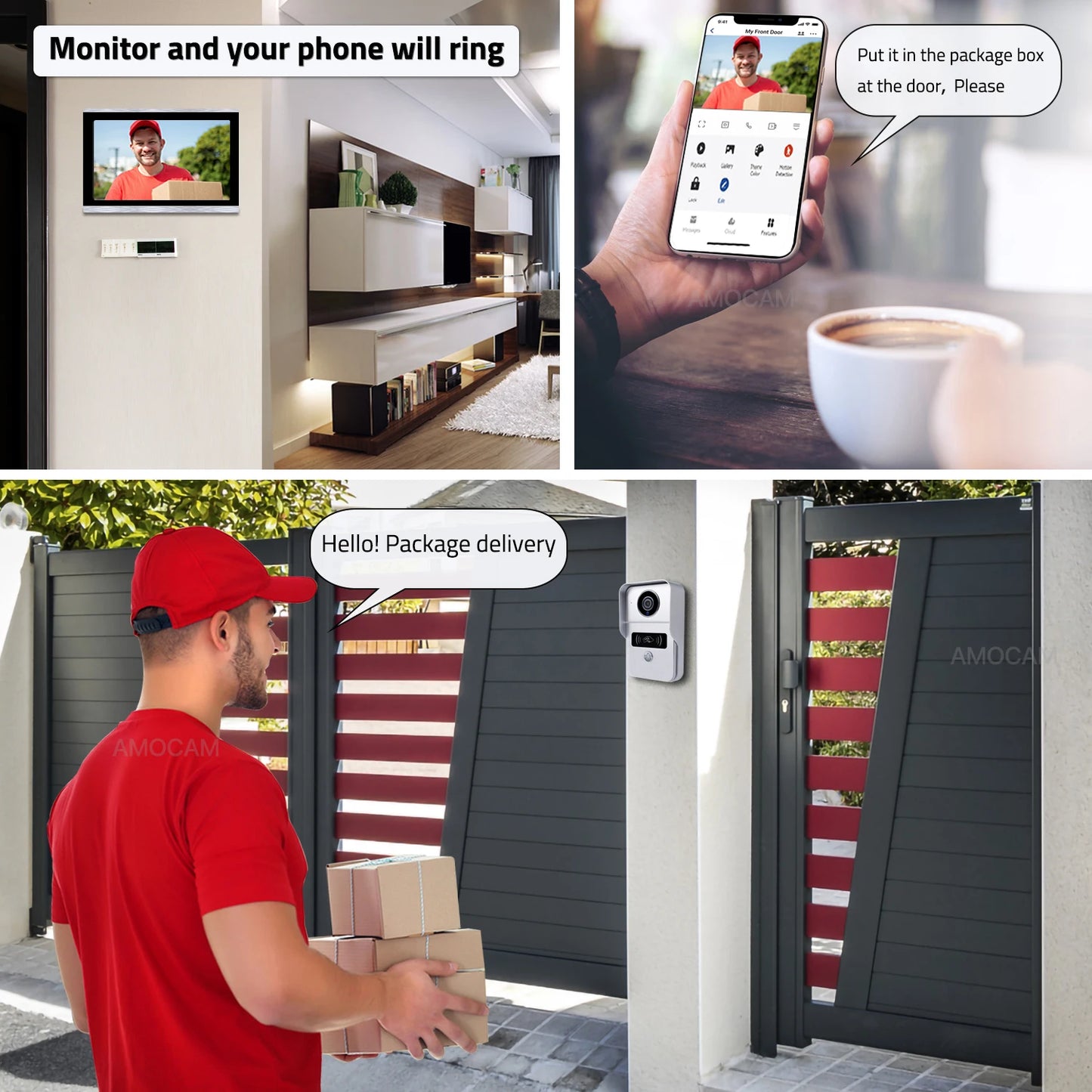 1080P 10 Inch Touch Screen Wifi Video Doorbell, Smart TUYA Home Video Intercom 32G Card Rceord Kit Motion Detection ID Unlcok Spy-shop.com