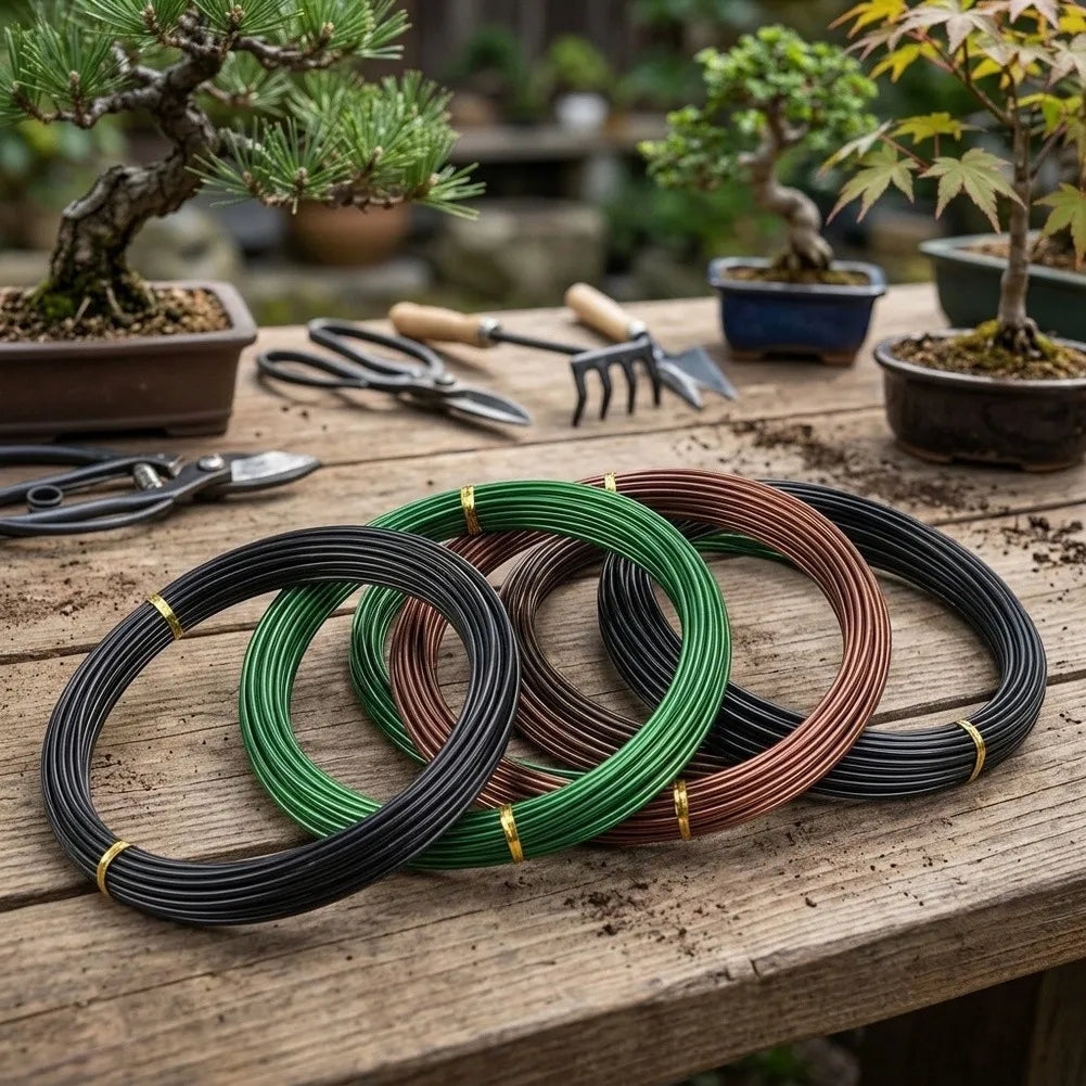 Kit de fio de treino para bonsai com corta-fios