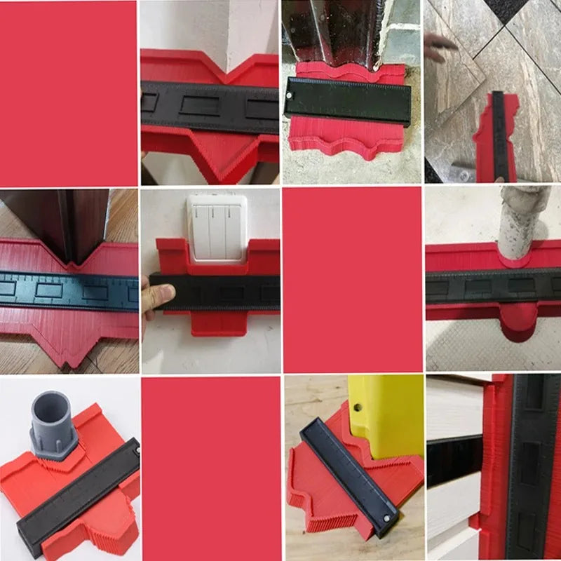 Profile Contour Gauge line Copier Ruler Cutting template Construction Woodworking Measuring instrument ceramic Tiling tiles tool 