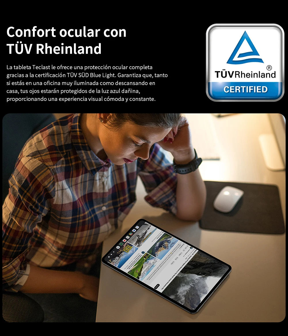 Teclast T60 12" Tablet Οθόνη 2K Android 14 T620 8-πύρηνος Μέγιστη 20GB RAM 256GB ROM 4G LTE τύπος C 8000mAh Γρήγορη Φόρτιση Widevine L1