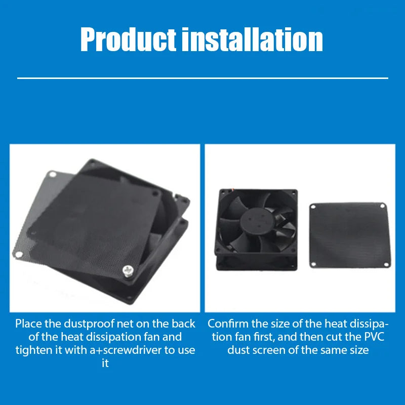 Rejilla de refrigeración para chasis de PC, malla de polvo, funda de ventilador, filtro de polvo, red de red, cubierta de polvo para PC