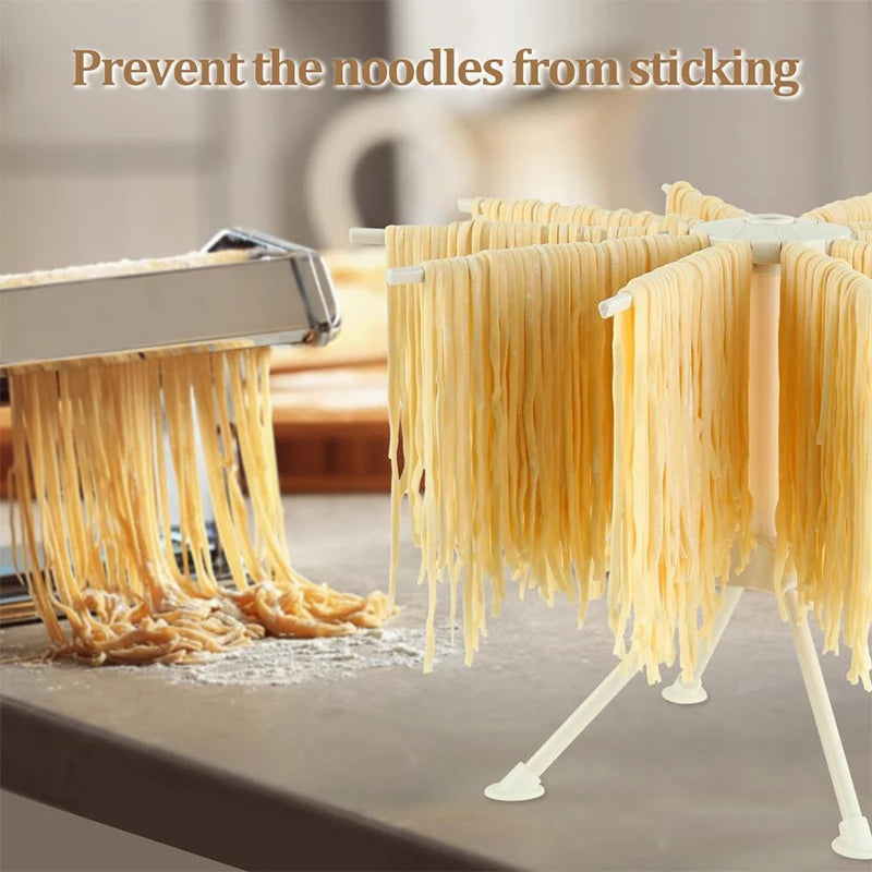 Folding 10-Arm Pasta Drying Rack