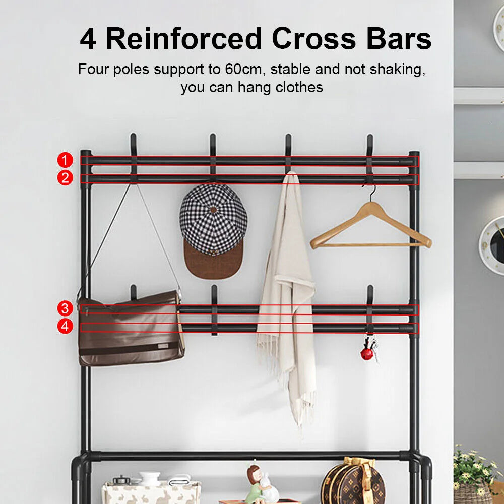 Multi‑Layer Shoe Hat Rack & Doorway Organizer