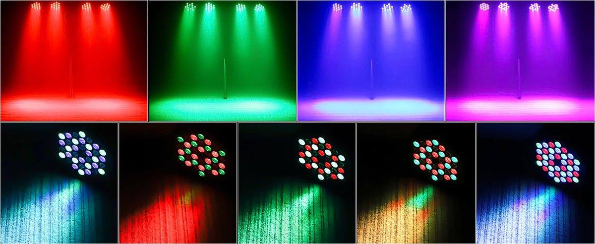 Par LED DMX RGB 2-Pack per Palco 36 LED