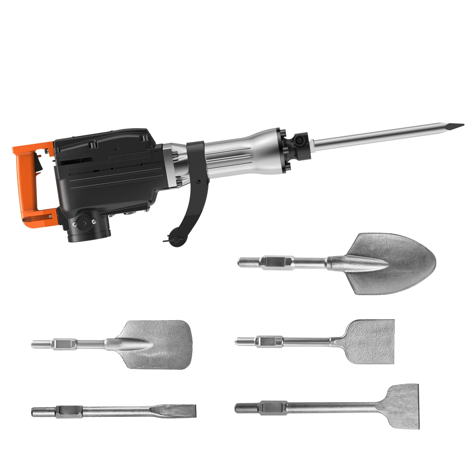 SucceBuy nedbrydningshammer med 1350 BPM, betonbrækker, 6含 6 chisels bits, chipsboks, 2200W elektrisk kæbhammers, tungt udvalg