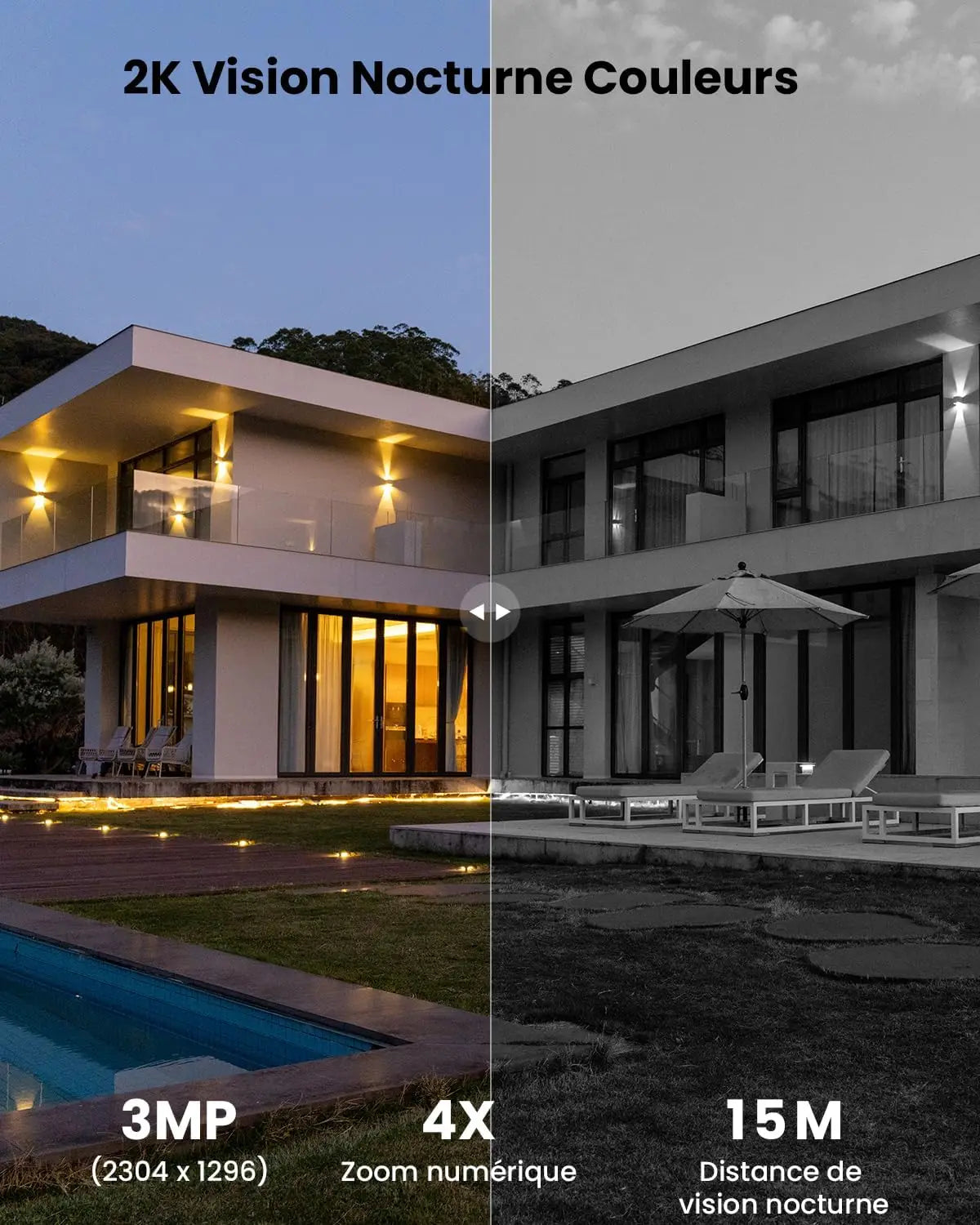 IeGeek 2K 3MP wireless outdoor WiFi monitoring camera -360 ° pan tilt outdoor  wireless solar humanoid detection intelligent 