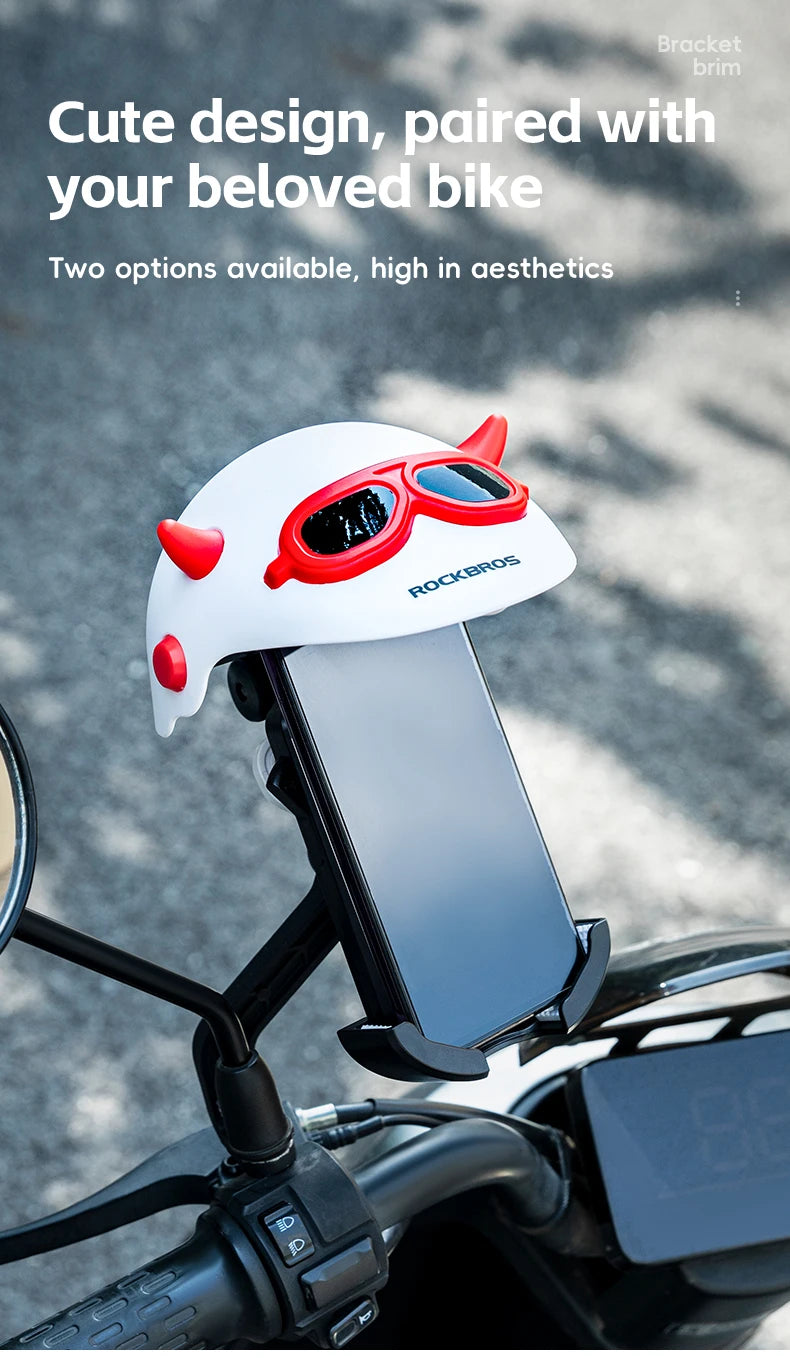 Bike Phone Holder with Rainproof Sun Shade Umbrella Mount