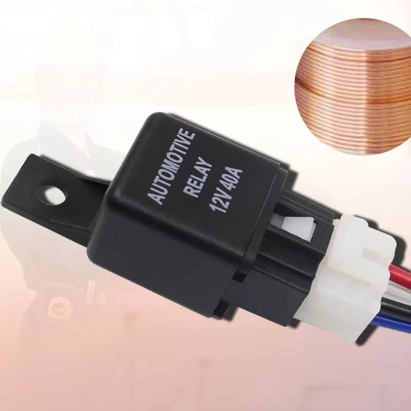 Automotive Relay with Socket, 12V or 24V Coil