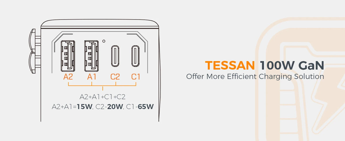 Universal Travel Adapter - USB Power Options